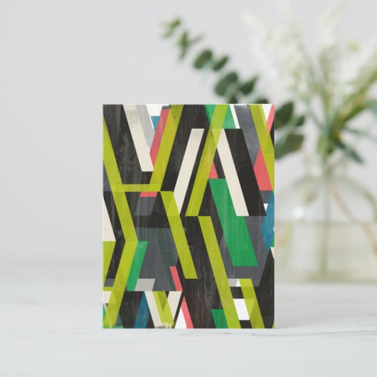 Diagonaal Slipstream-patroon Briefkaart (Staand voorkant)