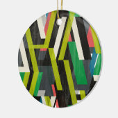 Diagonaal Slipstream-patroon Keramisch Ornament (Links)