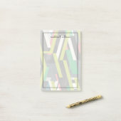 Diagonaal Slipstream-patroon Post-it® Notes (Op bureau)