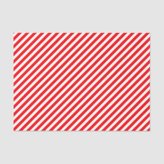 Diagonaal snoeprietstrips met kerstrood en wit tissuepapier (Voorkant)