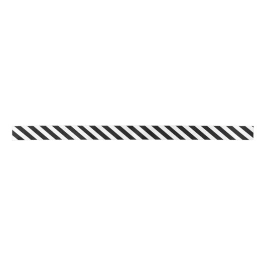 Diagonaal streep zwart-wit lint (Voorkant)