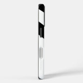 Diagonaal streep zwart-wit, naam, minimalistisch Case-Mate iPhone case (Achterkant / Rechts)