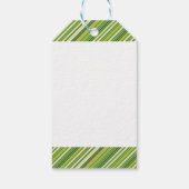Diagonaal Stripe Leprechaun Gift Label Cadeaulabel (Achterkant)