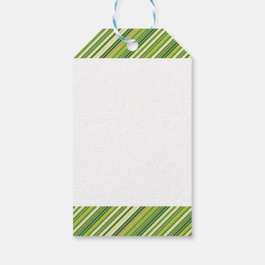 Diagonaal Stripe Leprechaun Gift Label Cadeaulabel (Achterkant)