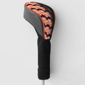 Diagonaal uitgeruste hartrijen boven zwart, aangep golfheadcover (Schuin)