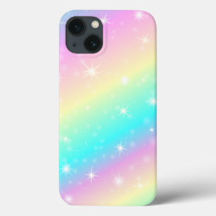 Diagonaal Unicorn pasta regenboogkleur iPhone 13 Hoesje