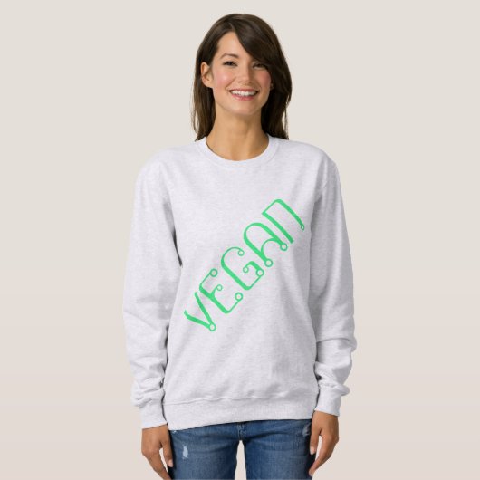 Diagonaal "VEGAN" Overig overhemd, voor dames Trui (Voorkant volledig)