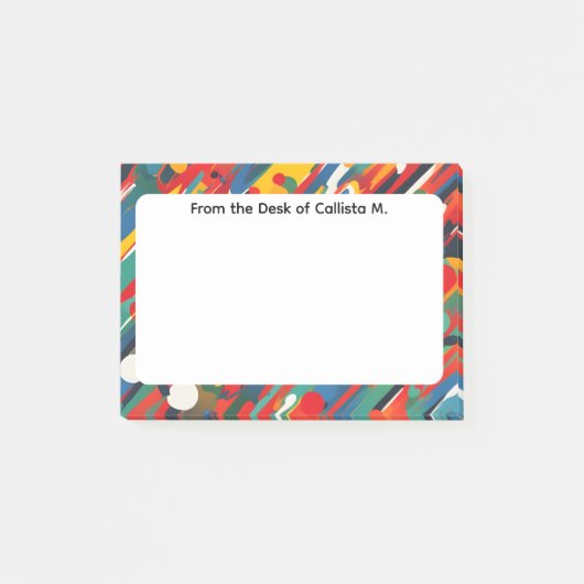 Diagonaal verfspat post-it® notes (Voorkant)