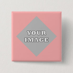 Diagonaal Vierkant Foto Frame Vierkante Button 5,1 Cm