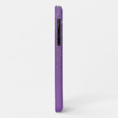 Diagonaal Violet Paarse Glitter Gradient Monogram Case-Mate iPhone Case (Achterkant/links)