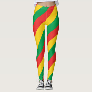 Diagonaal voor de nationale vlag van Burkina Faso Leggings