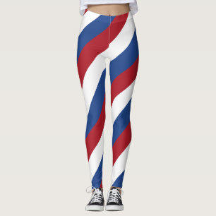 Diagonaal voor Nederlandse nationale vlaggekleurde Leggings