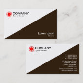 Diagonaal - wit en donkerbruin visitekaartje (Voorkant / Achterkant)
