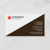 Diagonaal - wit en donkerbruin visitekaartje (Achterkant)