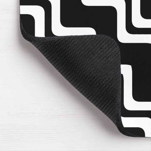 Diagonaal Zig Zag dubbel gekleurd lijnpatroon Muismat (Hoek)