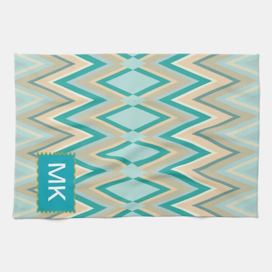 diagonaal zigzag-telefoons theedoek (Horizontaal)