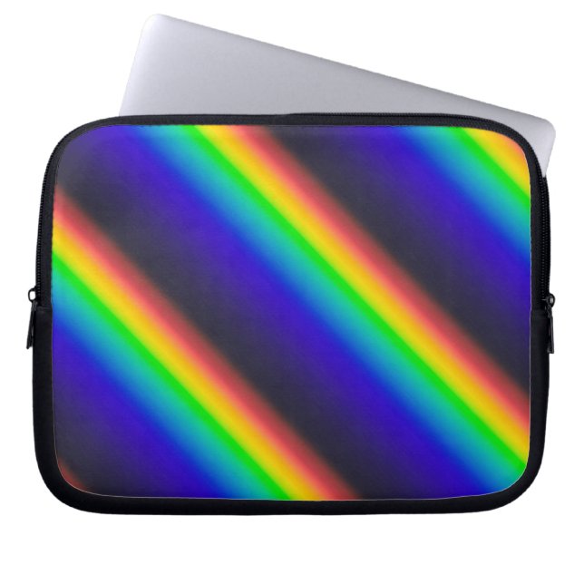 Diagonaal zonnespectrum laptop sleeve (Voorkant)