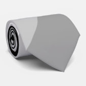 Diagonaal zwart, grijs, metaalstrips stropdas (Opgerold)