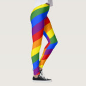 Diagonal Arc-en-ciel rayures LGBT Pride Leggings (Droite)