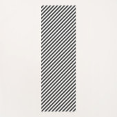 Diagonal black and white stripes  pattern yogamat (Voorkant)