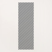 Diagonal black and white stripes  pattern yogamat (Achterkant)