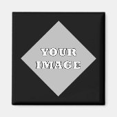 Diagonal Carré Photo Magnet (Devant)