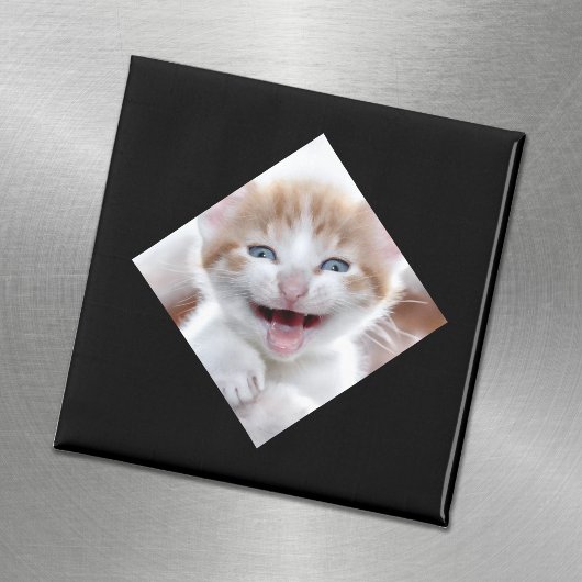 Diagonal Carré Photo Magnet