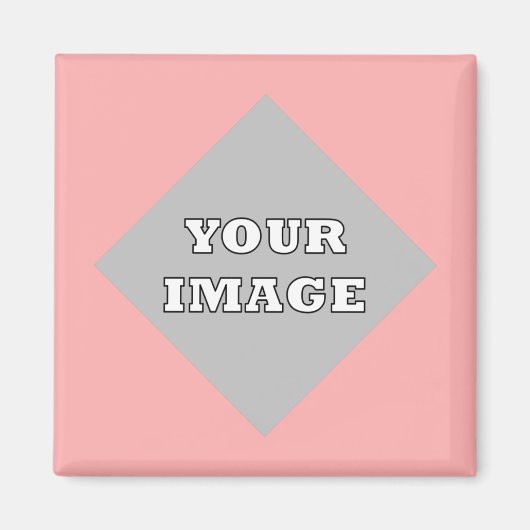 Diagonal Carré Photo Magnet (Devant)