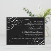 Diagonal Moderne Calligraphie Vintage Invitations  (Debout devant)