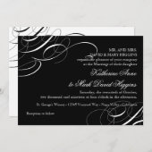 Diagonal Moderne Calligraphie Vintage Invitations  (Devant / Derrière)