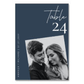 Diagonal Photo Magie : Modern Navy Numéro de table (Par défaut)