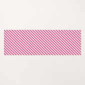 Diagonal pink and white stripes pattern yogamat (Voorkant (horizontaal))