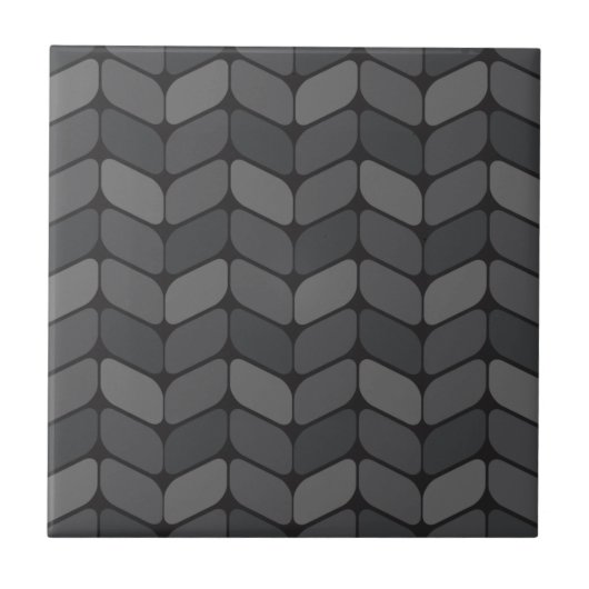 Diagonal Rectangles Black Dark Gray Tegeltje (Voorkant)