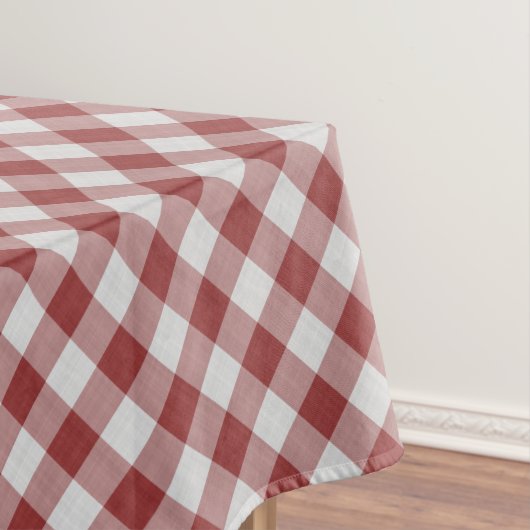 Diagonal Red Gingham Tafelkleed (Voorbeeld)