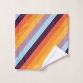 Diagonal Retro Arc-en-ciel (Gant de toilette)