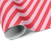 Diagonal Striped Pattern Red Pink Wide Stripe Cadeaupapier (Rol Hoek)
