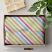 Diagonal stripes in vibrant colors tissuepapier (Geschenk)