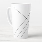 Diagonal Stripes sur Mug en latte noir et blanc (Angle gauche)