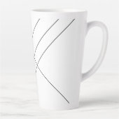 Diagonal Stripes sur Mug en latte noir et blanc (Droite)