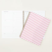 Diagonal white and pink stripes pattern (Devant avec enveloppe)