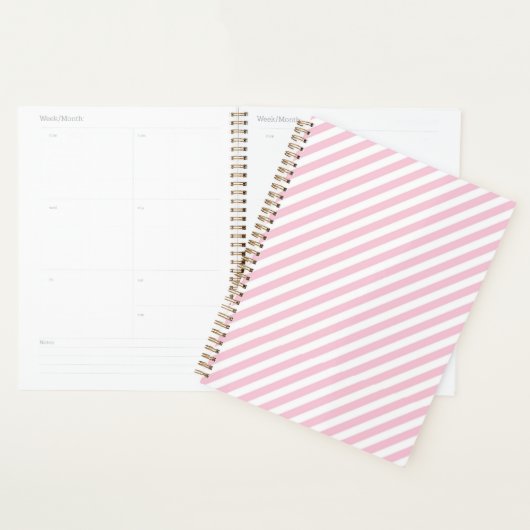 Diagonal white and pink stripes pattern (Devant avec enveloppe)