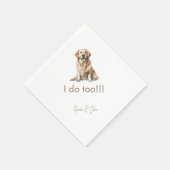 Diagonale aangepaste huisdier bruiloft servetten (Hoek)