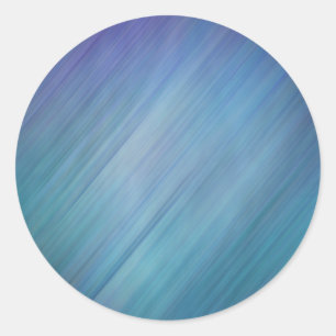 Diagonale Blauwe Regen Ronde Sticker