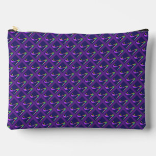 Diagonale Design Hoge Hakken Cosmetisch Paars Etui
