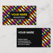 💚 💛 💙 diagonale handpalmen visitekaartje (Voorkant / Achterkant)