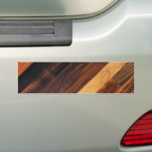 Diagonale houten vloer bumpersticker (Op auto)