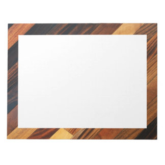 Diagonale houten vloer notitieblok