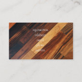 Diagonale houten vloer visitekaartje (Achterkant)