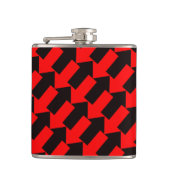 Diagonale in elkaar grijpende pijlen Kolf Rood en  Heupfles (Voorkant)