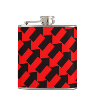 Diagonale in elkaar grijpende pijlen Kolf Rood en Heupfles